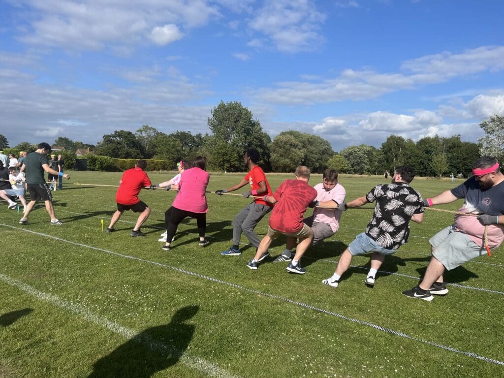 Our Quest Tug of War Red team!